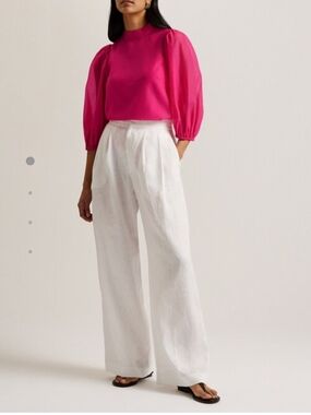 TED BAKER
Men Pink Organza Balloon Sleeve Top Size 2